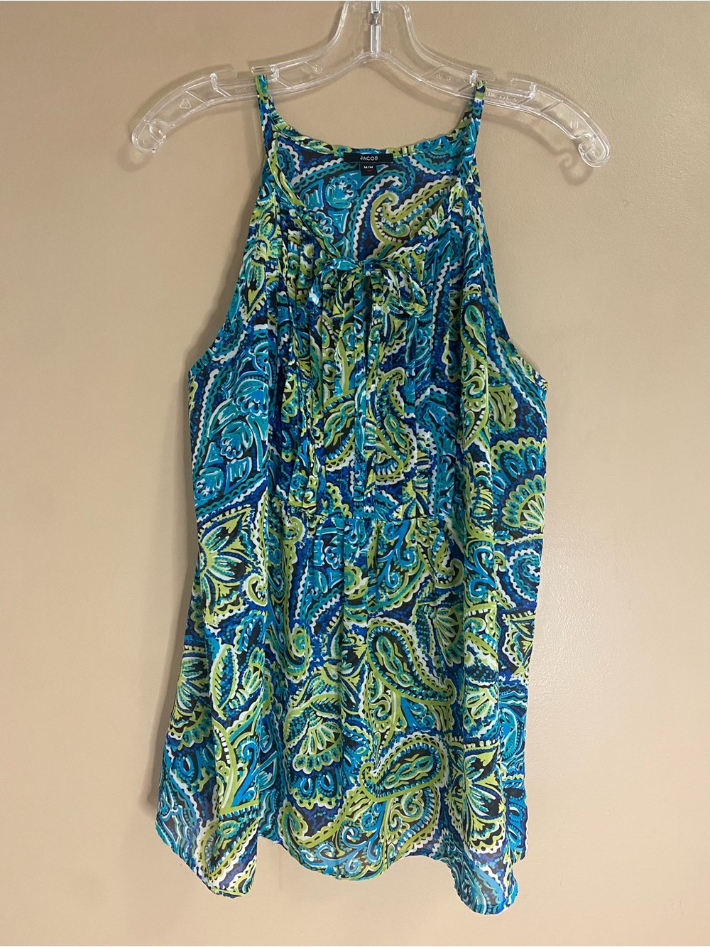 Jacob Blue & Green Paisley Halter Top